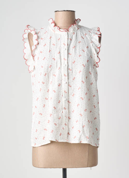 Cămașă mâneci scurte mâneci scurte alb KILKY femme