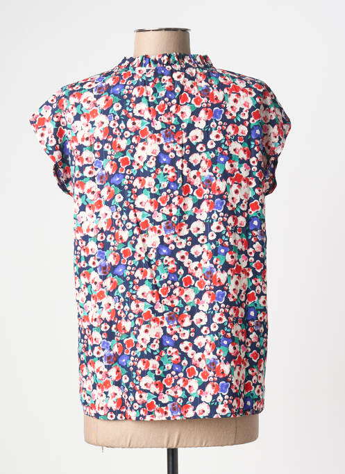 Top imprimeu fantezie mâneci scurte albastru BY ONE femme