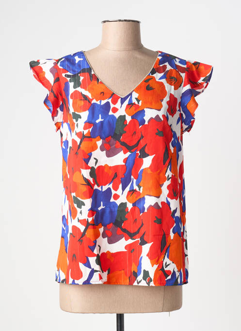 Top imprimeu fantezie mâneci scurte roșu MAELLE femme