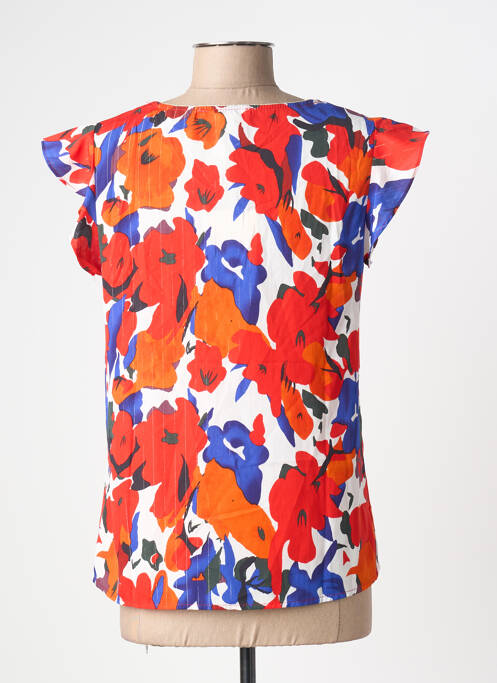 Top imprimeu fantezie mâneci scurte roșu MAELLE femme