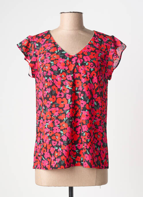 Top imprimeu fantezie mâneci scurte roșu MAELLE femme
