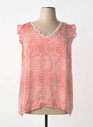 Top imprimeu fantezie fără mâneci roșu MAELLE femme