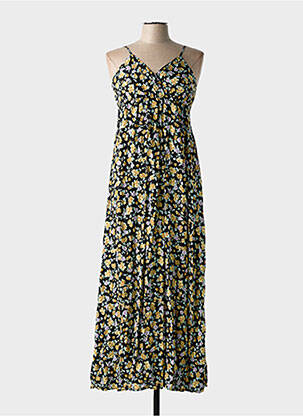 Rochie lungă imprimeu fantezie bretele subțiri negru C'FLO femme