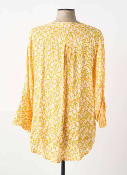 Bluză imprimeu fantezie mâneci lungi galben Z-ONE femme