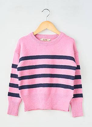 Pulover croială dreaptă mâneci lungi roz G66 fille