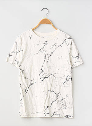 Tricou croială dreaptă mâneci scurte alb H&M garcon