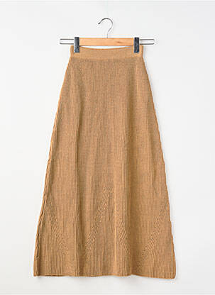 Fustă lungă croială dreaptă maro POLIN ET MOI femme