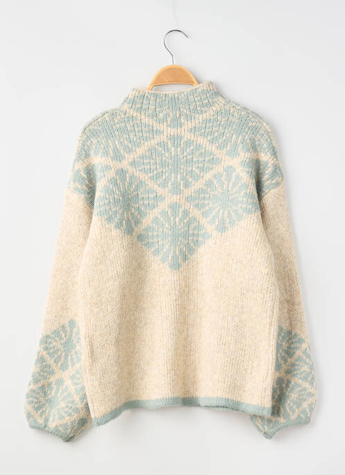 Pulover guler rotund mâneci lungi bej SKATÏE femme