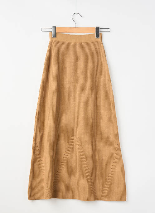 Fustă lungă croială dreaptă maro POLIN ET MOI femme