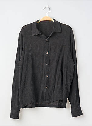 Cămașă cu mâneci lungi croială dreaptă negru SANS MARQUE homme