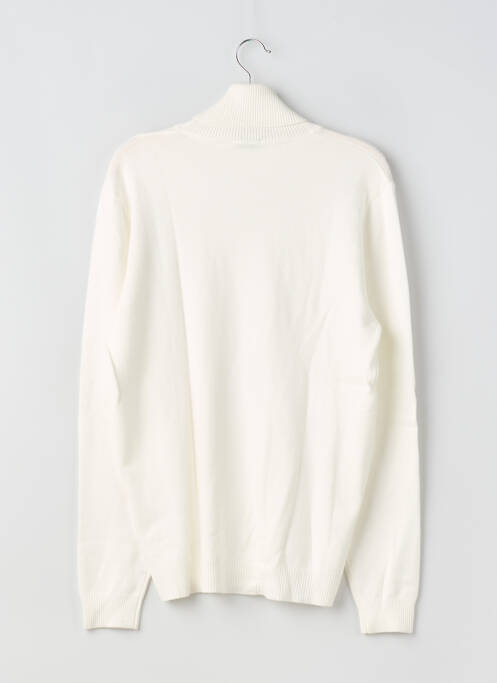 Pulover cu guler înalt croială cambrată mâneci lungi alb CARACCIOLO NAPOLI homme