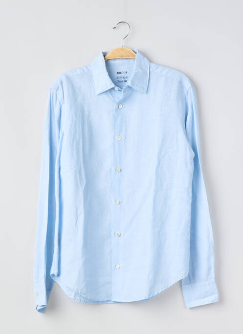 Cămașă cu mâneci lungi croială dreaptă albastru BOGGI MILANO homme