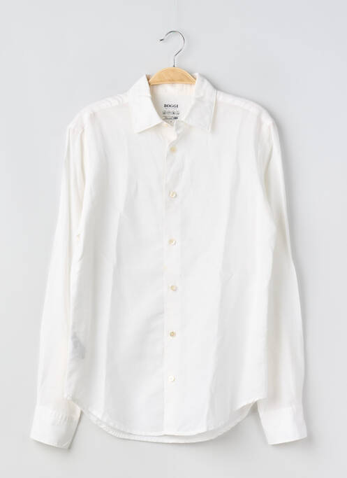 Cămașă cu mâneci lungi croială dreaptă alb BOGGI MILANO homme