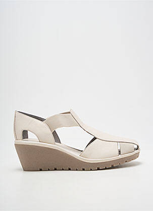 Sandale/pantofi decupați toc platformă toc de 4 la 6 cm bej THE FLEXX femme