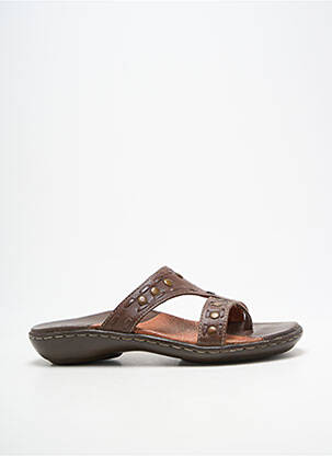 Șlapi arcadă plantară toc plat până la 3 cm maro ELUE PAR NOUS femme