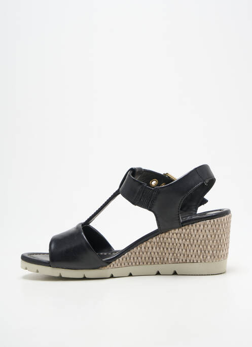 Sandale/pantofi decupați țesătură satinată toc de 4 la 6 cm negru ELUE PAR NOUS femme