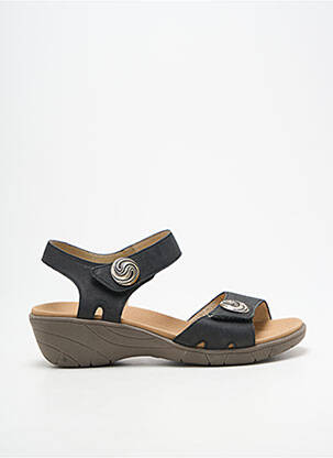 Sandale/pantofi decupați vârf deschis toc de 4 la 6 cm negru GEO-REINO femme