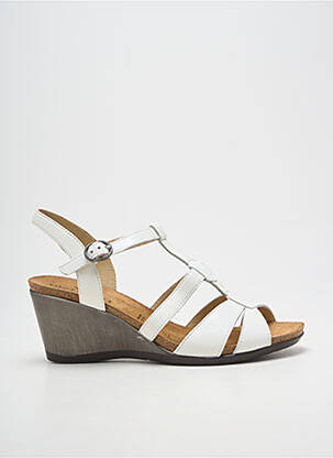 Sandale/pantofi decupați toc platformă toc de 7 la 9 cm alb GEO-REINO femme