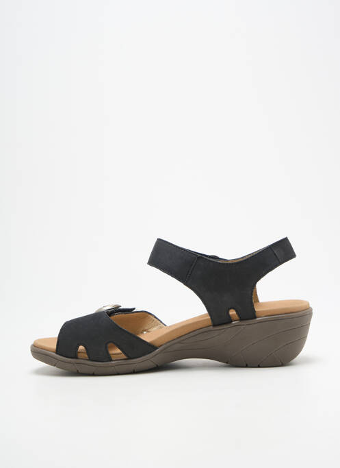 Sandale/pantofi decupați vârf deschis toc de 4 la 6 cm negru GEO-REINO femme