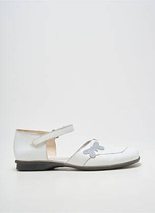 Sandale/pantofi decupați toc plat până la 3 cm alb GEO-REINO femme