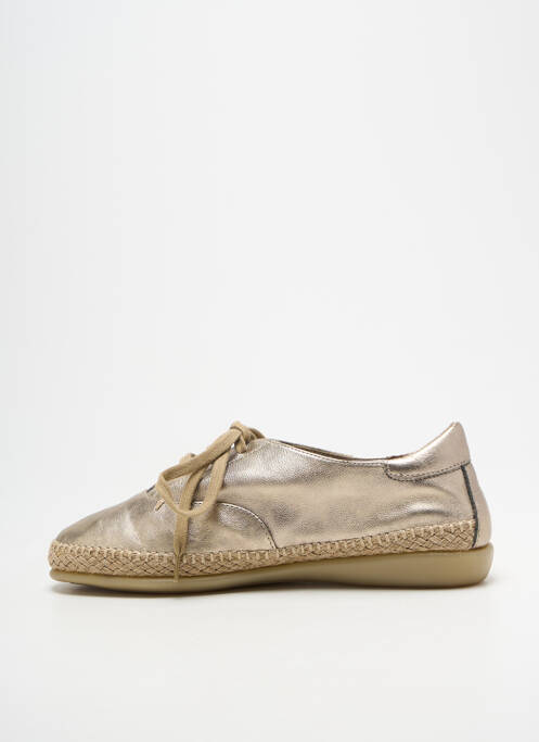 Adidași țesătură satinată toc plat până la 3 cm auriu THE FLEXX femme