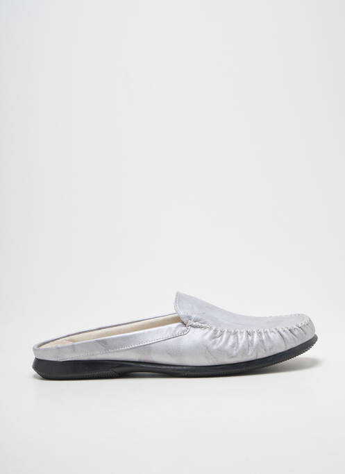 Mulete/saboți toc plat până la 3 cm argintiu BOISSY femme