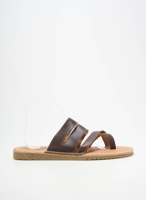 Șlapi vârf deschis vârf deschis maro AYOKA homme