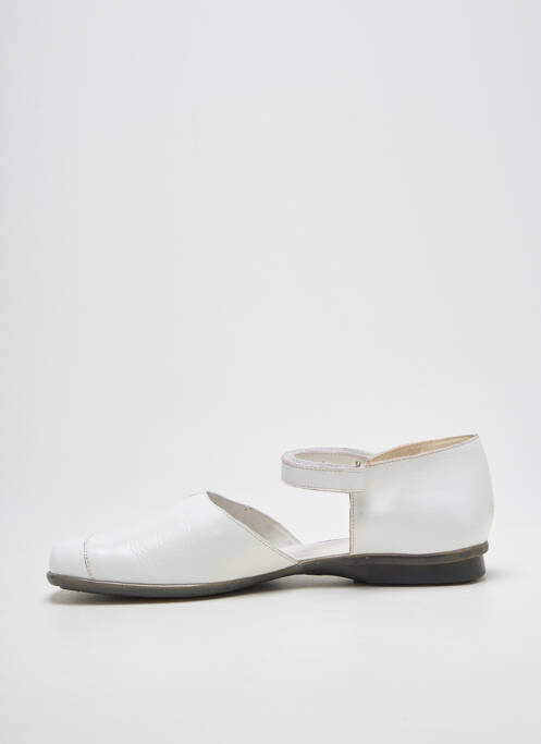 Sandale/pantofi decupați toc plat până la 3 cm alb GEO-REINO femme