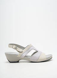 Sandale/pantofi decupați toc pătrat toc de 4 la 6 cm gri BOISSY femme