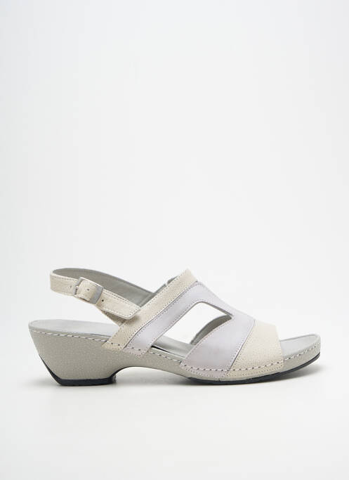 Sandale/pantofi decupați toc pătrat toc de 4 la 6 cm gri BOISSY femme