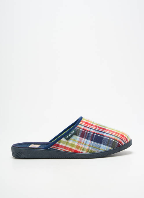 Papuci/pantofi de casă vârf rotund toc plat până la 3 cm albastru LA VAGUE femme