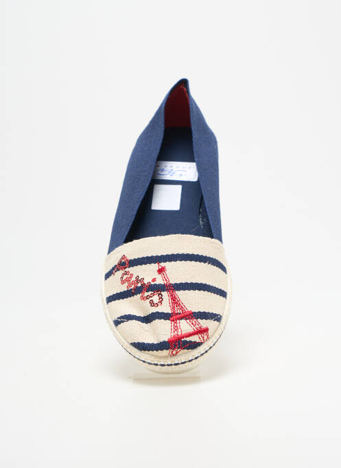 Espadrile vârf rotund toc plat până la 3 cm albastru LA VAGUE femme