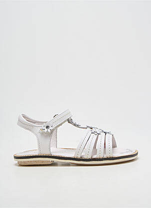 Sandale/pantofi decupați închidere cu arici vârf deschis alb NOËL fille