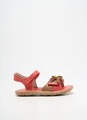 Sandale/pantofi decupați închidere cu arici vârf deschis roșu NOËL fille