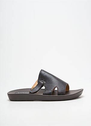 Mulete/saboți țesătură satinată toc plat până la 3 cm maro LAURA VITA femme