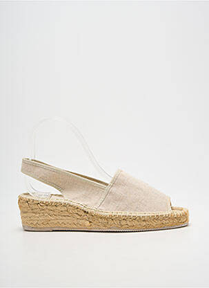 Sandale/pantofi decupați vârf deschis toc de 4 la 6 cm bej PARE GABIA femme