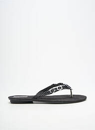 Șlapi chiquet toc plat până la 3 cm negru ELUE PAR NOUS femme