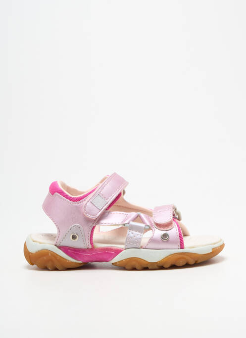 Sandale/pantofi decupați închidere cu arici vârf deschis roz NOËL fille