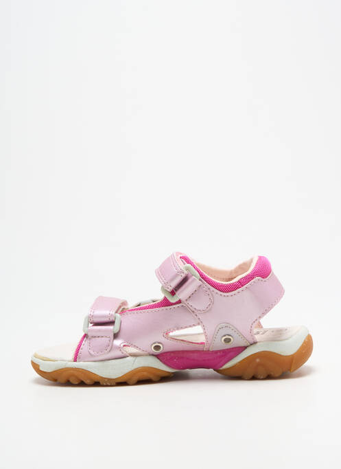 Sandale/pantofi decupați închidere cu arici vârf deschis roz NOËL fille