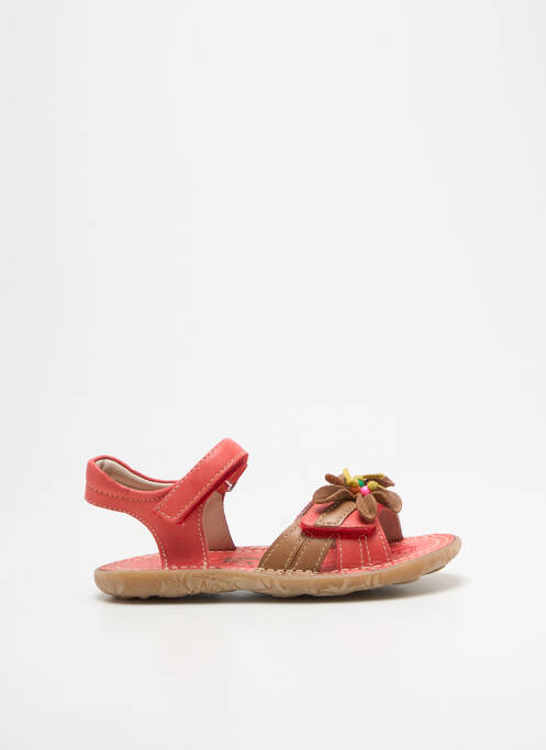 Sandale/pantofi decupați închidere cu arici vârf deschis roșu NOËL fille