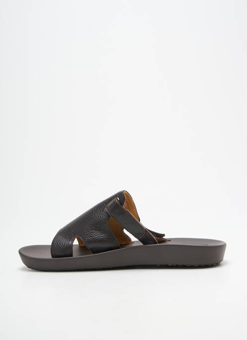 Mulete/saboți țesătură satinată toc plat până la 3 cm maro LAURA VITA femme