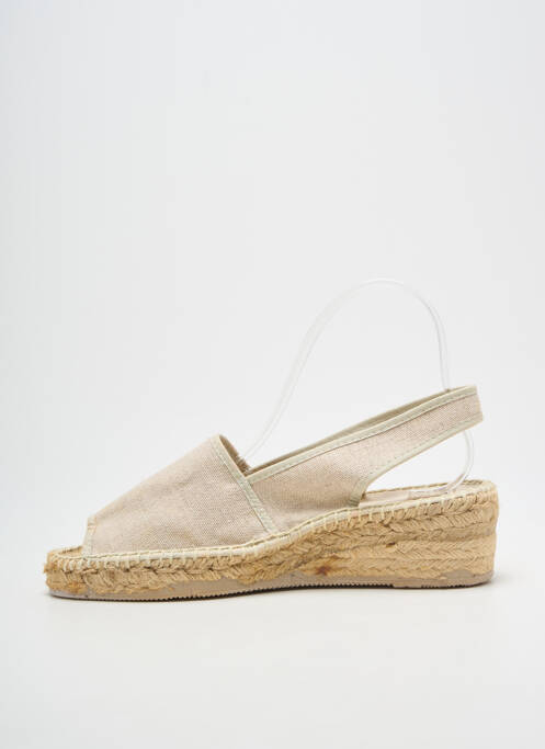 Sandale/pantofi decupați vârf deschis toc de 4 la 6 cm bej PARE GABIA femme