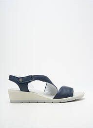 Sandale/pantofi decupați vârf deschis toc de 4 la 6 cm albastru ENVAL SOFT femme