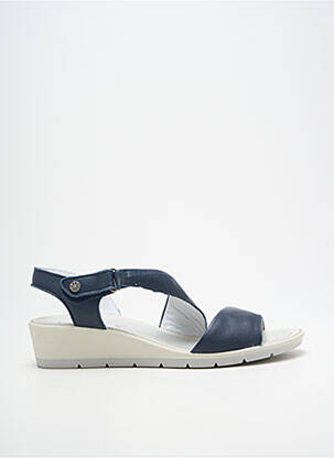 Sandale/pantofi decupați vârf deschis toc de 4 la 6 cm albastru ENVAL SOFT femme