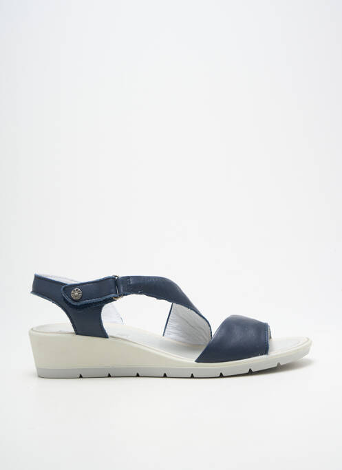 Sandale/pantofi decupați vârf deschis toc de 4 la 6 cm albastru ENVAL SOFT femme