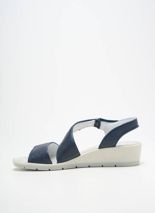 Sandale/pantofi decupați vârf deschis toc de 4 la 6 cm albastru ENVAL SOFT femme