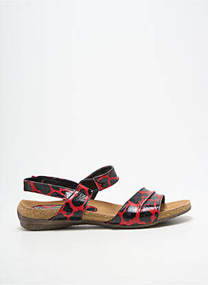 Sandale/pantofi decupați material neted toc plat până la 3 cm roșu PEDI GIRL femme