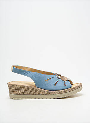 Sandale/pantofi decupați vârf deschis toc de 4 la 6 cm albastru PEDI GIRL femme