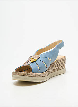 Sandale/pantofi decupați vârf deschis toc de 4 la 6 cm albastru PEDI GIRL femeie