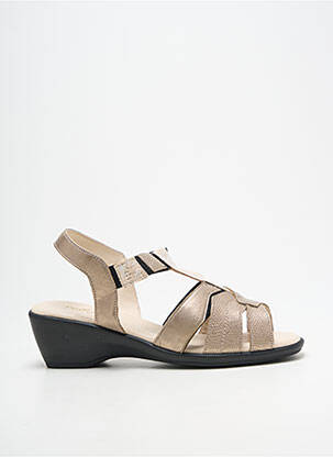 Sandale/pantofi decupați vârf deschis toc de 4 la 6 cm auriu PEDI GIRL femme